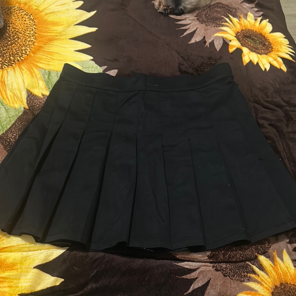 Black Pleated Skirt